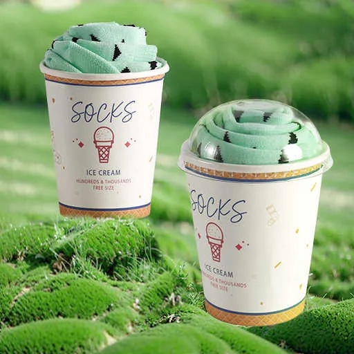 جوارب آيس كريم الملونة Colorful Ice Cream Socks