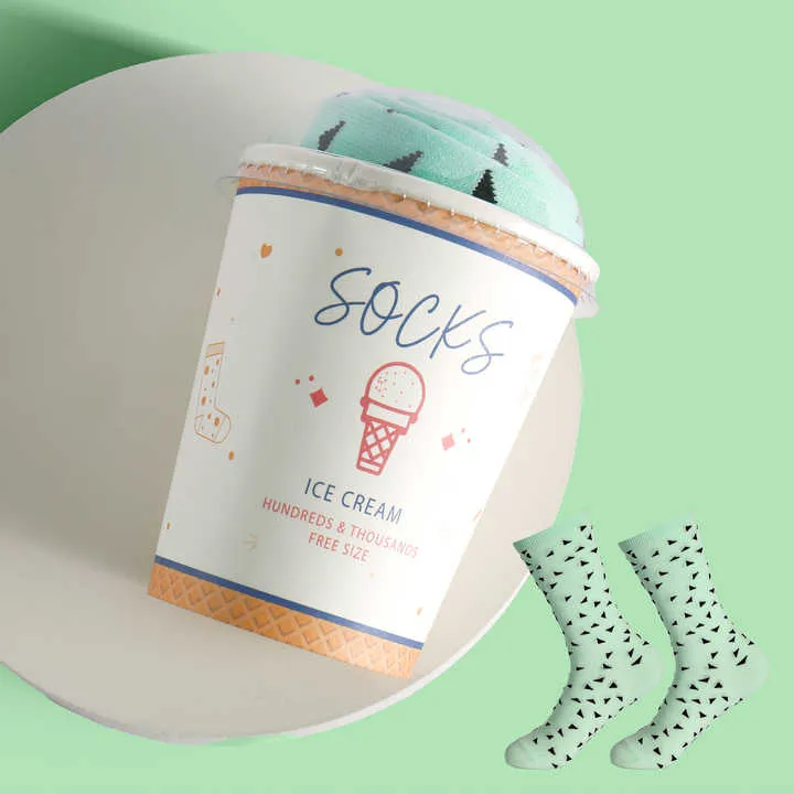 جوارب آيس كريم الملونة Colorful Ice Cream Socks