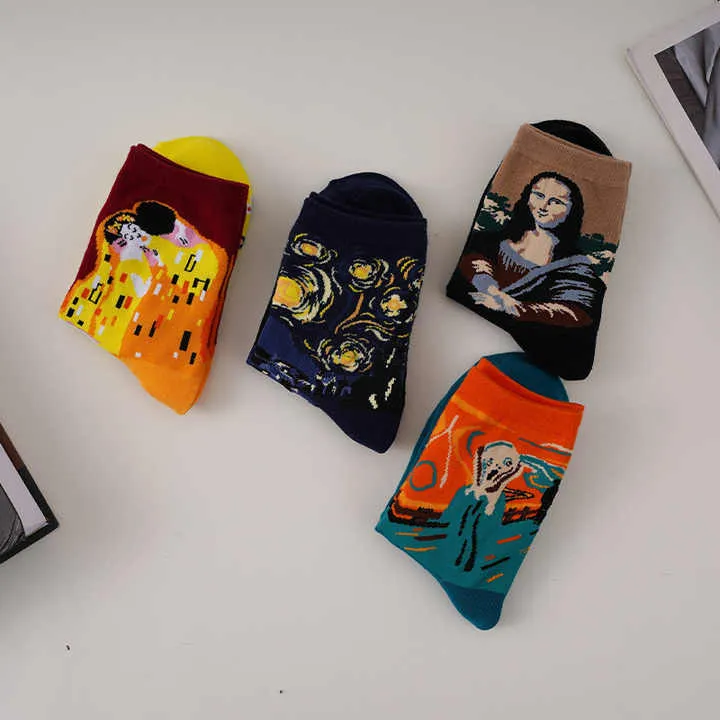 جوارب برسوم كرتونية مضحكة Socks Funny Cotton Mid Tube Movie Socks