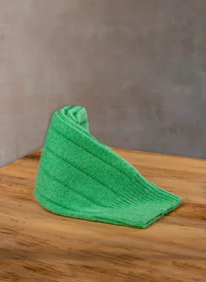 75% Cashmere Rib Sock in Happy Green