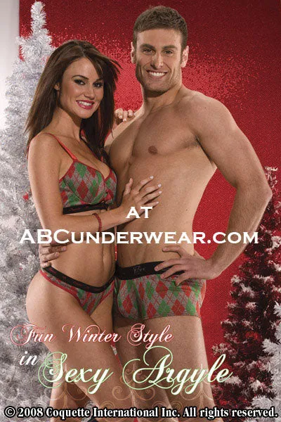Clearance Sale: Coquette Women's Argyle Thong