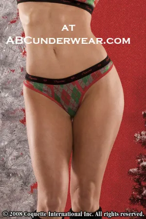 Clearance Sale: Coquette Women's Argyle Thong