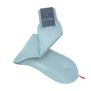 Cotton and Silk-Blend Socks in Sky Blue