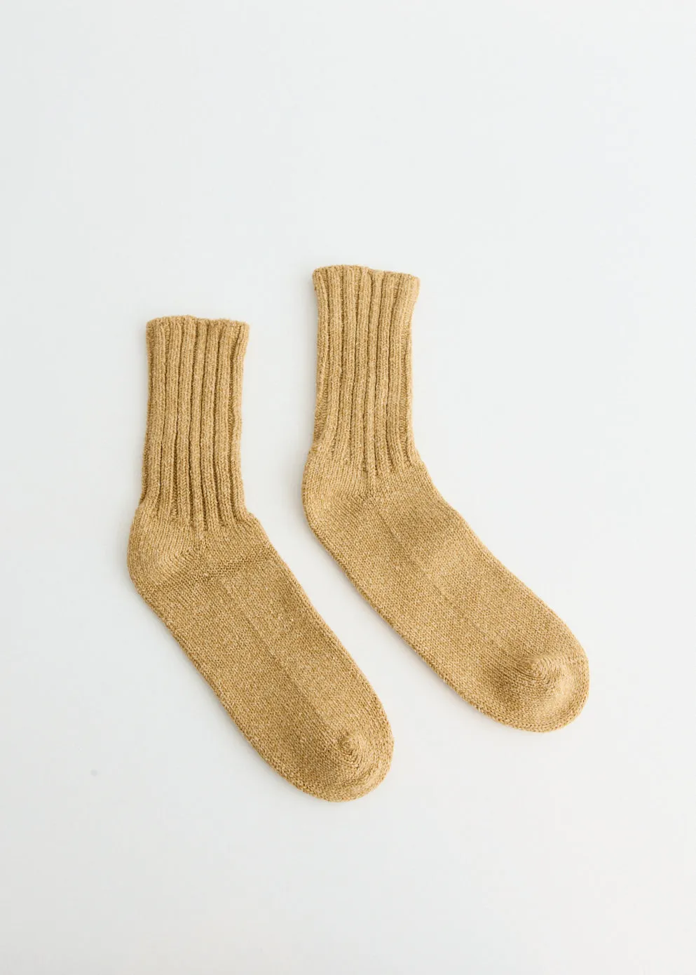 Cotton Silk Rib Socks