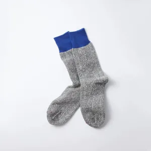 Double Face Crew Socks (Blue   Gray)