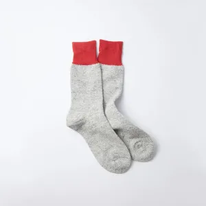 Double Face Crew Socks (Red   L. Gray)