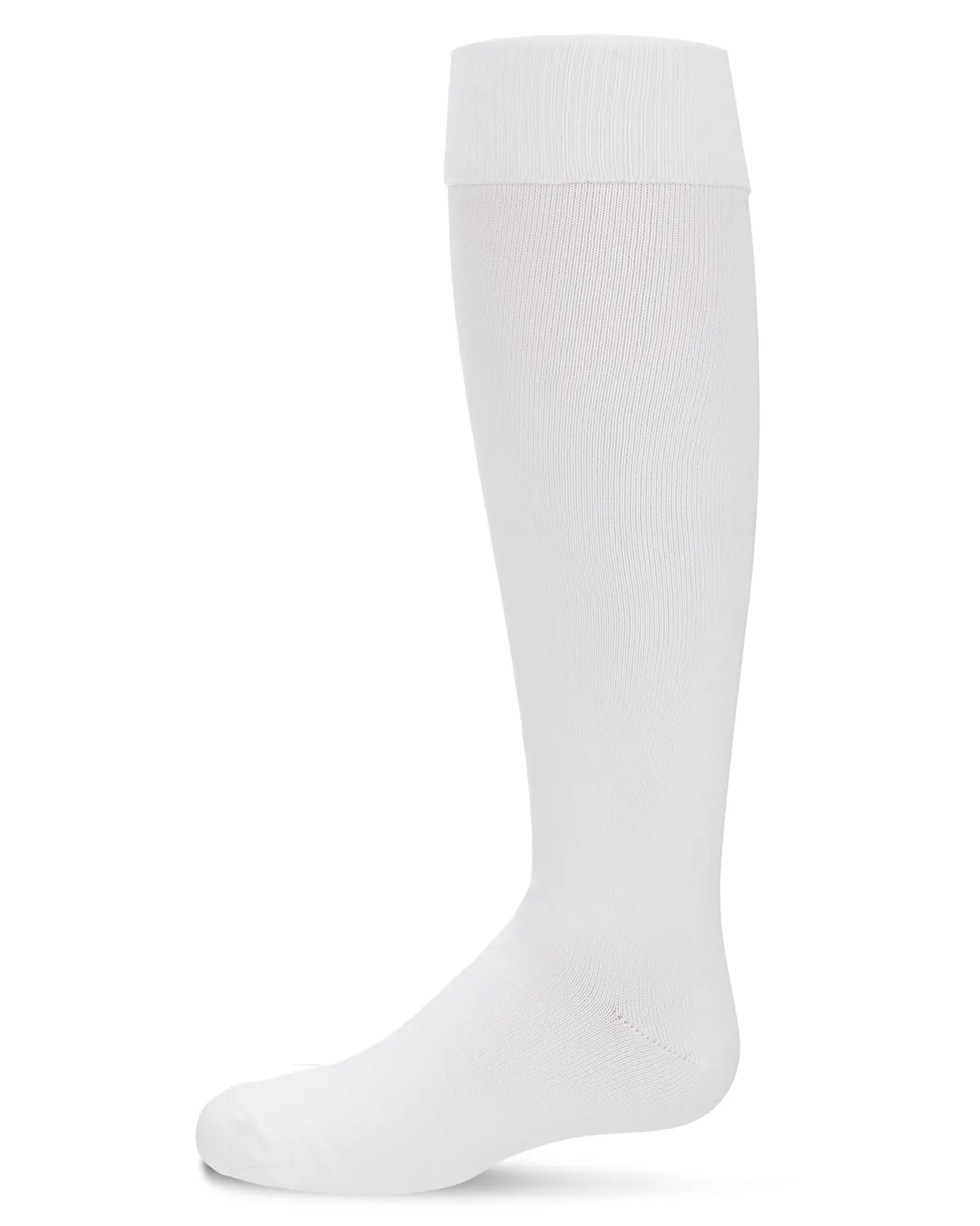 Girls' Cuffed Opaque Knee High Socks