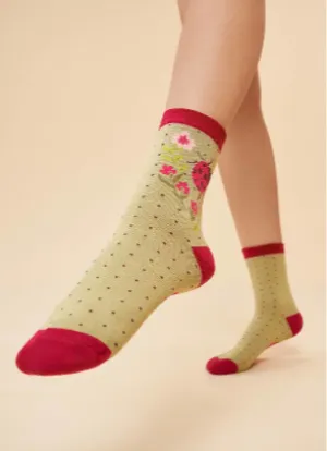 Ladies Ladybird Ankle Sock Sage