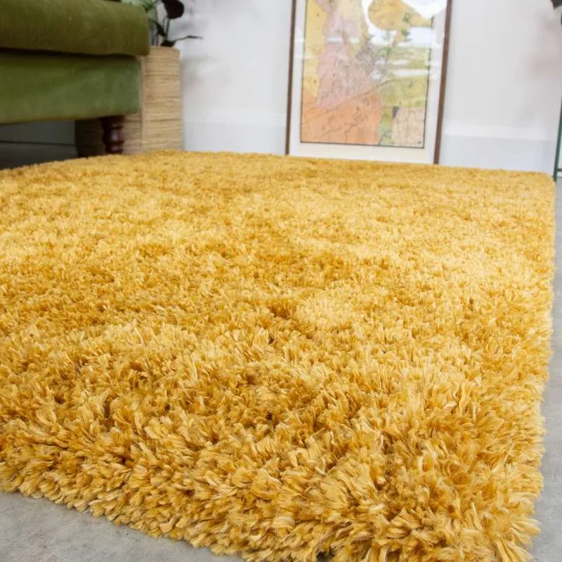 Super Soft Luxury Yellow Shaggy Rug